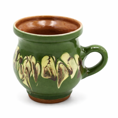 Vase si accesorii bucatarie - Cană tradițională din lut smălțuit – 200 ml