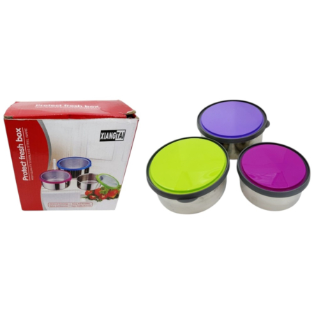 Vase si accesorii bucatarie - Set Casolete cu Capac 3 bucăți (12cm / 14cm / 16cm)