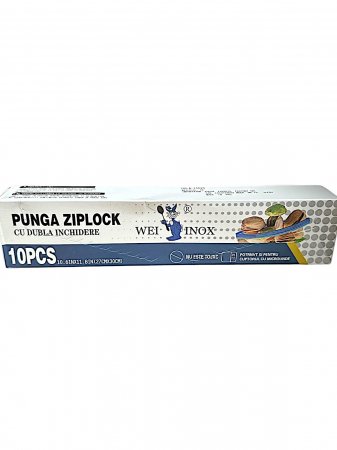 Pungi - Pungi ziplock dubla inchidere 270x300mm 10buc