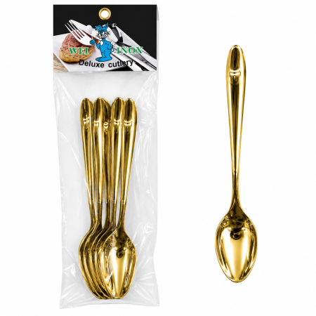 Linguri - Lingura  Inox, Auriu – 6 Buc / Set - Eleganță pentru orice masă