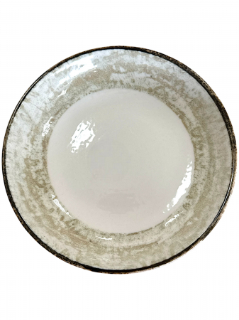 Vase si accesorii bucatarie - Farfurie Adâncă din Porțelan Ø 20 cm – Hera Terra Alba - 48 de Piese