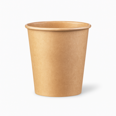 Pahare Carton - Pahar carton 8 oz NATUR pentru bauturi calde, 50 buc/set