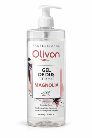 Ingrijirea corpului - Gel de Duș Olivon Magnolia, 750 ml, Hidratare și Curățare Delicată, cu Ulei de Măsline