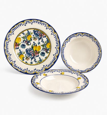 Boluri - Set de masa din portelan 18 piese , Lamaie