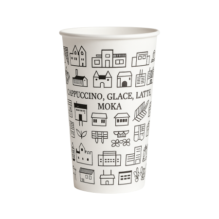 Pahare Carton - Pahar carton 16 oz URBAN pentru bauturi calde, 50 buc/set