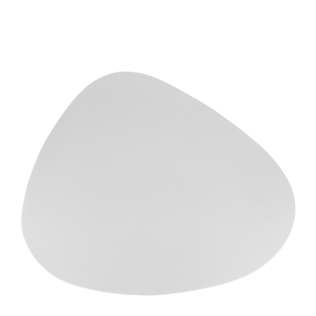 Vase si accesorii bucatarie - Suport de masa din piele, asimetrice, ALB, 44 x 37 cm - 6 Buc / Set