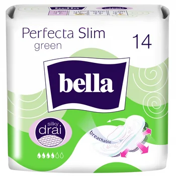 Absorbante - Absorbante Igienice cu Aripioare, BELLA Perfecta Slim Green , 14 Buc / Pachet