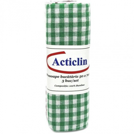 Consumabile hartie - Acticlin prosop bucatarie bbc 100% 50x70cm 3buc/set