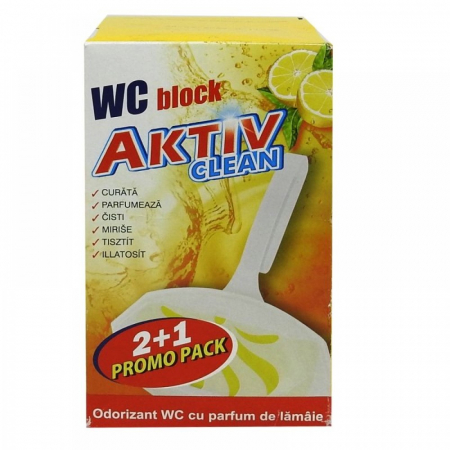 Odorizante wc - Aktiv odorizant wc lemon promo pack 2+1