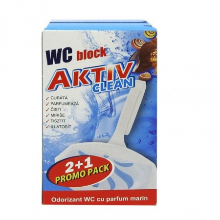 Odorizante wc - Aktiv odorizant wc marine promo pack 2+1