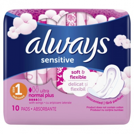Absorbante - Always absorbante 10buc ultra normal plus sensitive