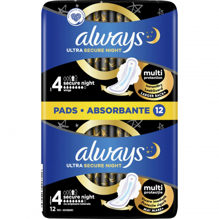 Absorbante - Always absorbante 12buc ultra secure night