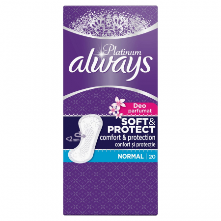 Ingrijirea corpului - Always absorbante zilnice 20buc platinum normal deo