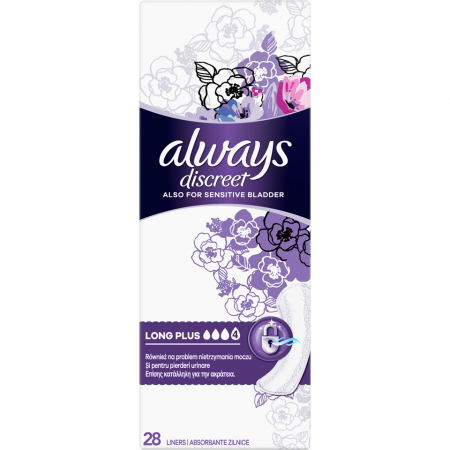 Ingrijirea corpului - Always discreet absorbante zilnice incontinenta 28buc long plus