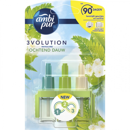 Odorizante - Ambi pur odorizant camera 3volution ap+rezerva 20ml morning dew