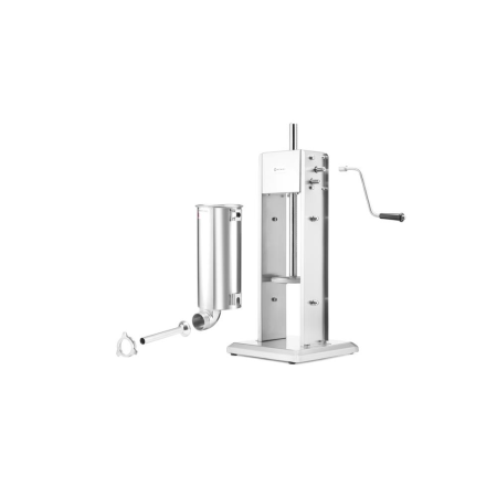 Aparat profesional de umplut cârnați, inox, capacitate 5 kg, 4 pâlnii incluse [4]