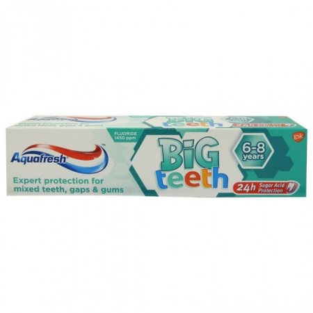 Pasta dinti - Aquafresh pasta dinti 50ml copii big teeth 6-8ani