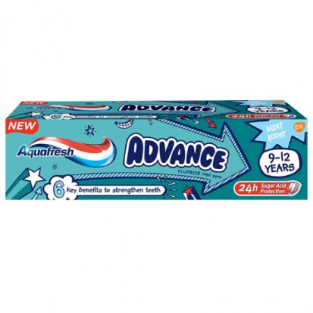 Pasta dinti - Aquafresh pasta dinti 75ml advance 9-12 ani