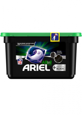 Detergenti rufe - Ariel detergent capsule 12buc pods allin1 black