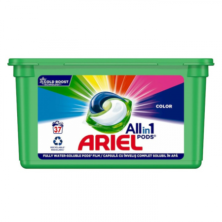 Detergenti rufe - Ariel detergent capsule 37buc all in 1 pods color