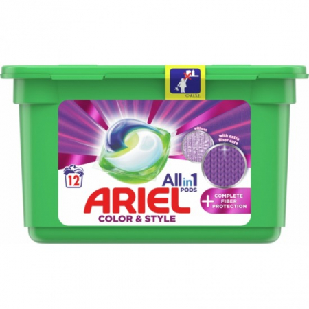 Detergenti rufe - Ariel detergent capsule 12buc pods extra color fiber care
