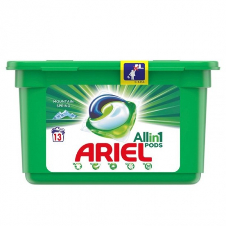 Detergenti rufe - Ariel detergent capsule 13buc pods all in 1 mountain spring