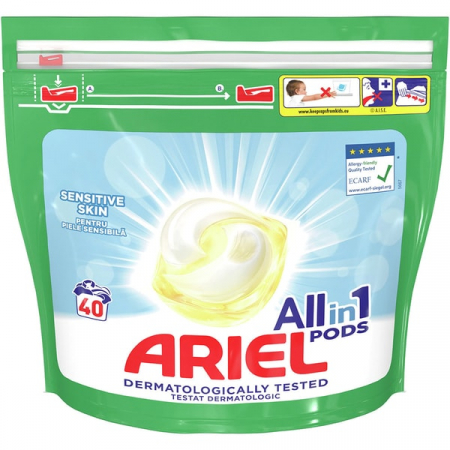 Detergenti rufe - Ariel detergent capsule 40buc sensitive skin