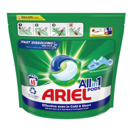 Detergenti rufe - Ariel detergent capsule 65buc pods all in 1 ms