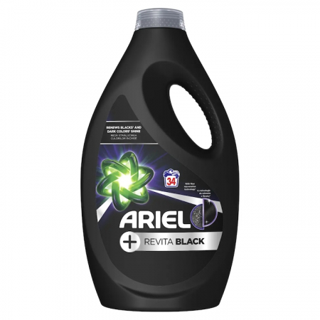 Detergenti rufe - Ariel detergent lichid 1.870ml black 34 spalari