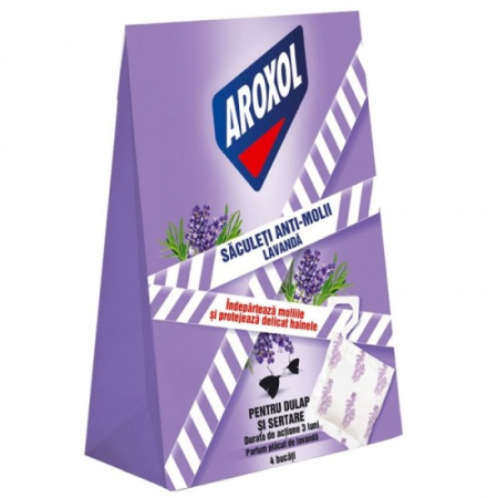 Insecticide - Aroxol antimolii saculet lavanda 4buc