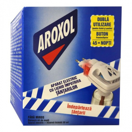 Insecticide - Aroxol antitantari aparat+ rezerva lichida 35ml/45 nopti