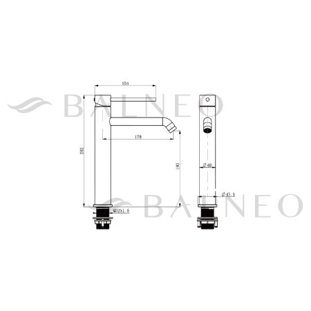 Baterie De Chiuveta, Balneo, Model 2, Corp Din Otel Inoxidabil Aisi 304, Cartus Ceramic De Inalta Calitate, Perlator Standard, Operare Cu Un Singur Maner, 40 [5]