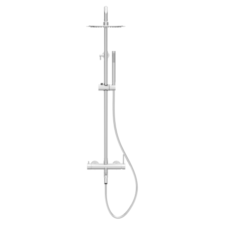 Baterie De Dus, Balneo, Corp Din Otel Inoxidabil Aisi 304, Cartus Ceramic, Diametru 35 mm, Dus Rotativ 90° Cu Comutator De Functii, Perlator Economisitor De Apa, 150 mm x 560 mm x 1016 mm, Crom [2]