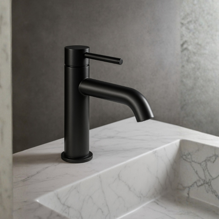 Baterie lavoar Balneo Cascade Model 1, monocomandă, inox AISI 304, negru mat, cartuș ceramic [4]