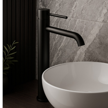 Baterie pentru chiuvetă Balneo Cascade Model 2 – negru mat, design înalt și eleganță modernă [5]