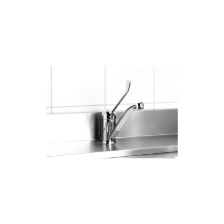 Baterie pentru chiuveta bucatarie cu tija, Inaltime 215 mm, Hendi, Inox [1]