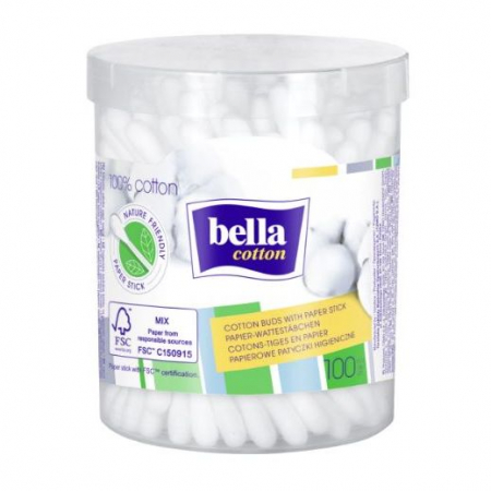 Betisoare orl - Bella betisoare urechi100buc cutie rotunda