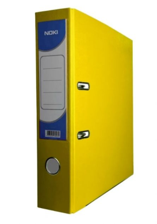 Birotica & Papetarie - Biblioraft plastifiat A4 7.5 cm galben Noki