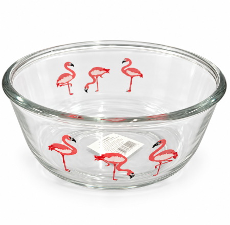 Bol Decorativ din Sticlă Galaxy – Model Floarea Soarelui, Mac sau Flamingo – 800ml [5]