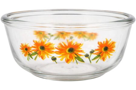 Boluri - Bol Decorativ din Sticlă Galaxy – Model Floarea Soarelui, Mac sau Flamingo – 800ml