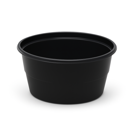 Boluri Unica Folosinta - Bol supă PP 360 ml, negru, 50 buc/set