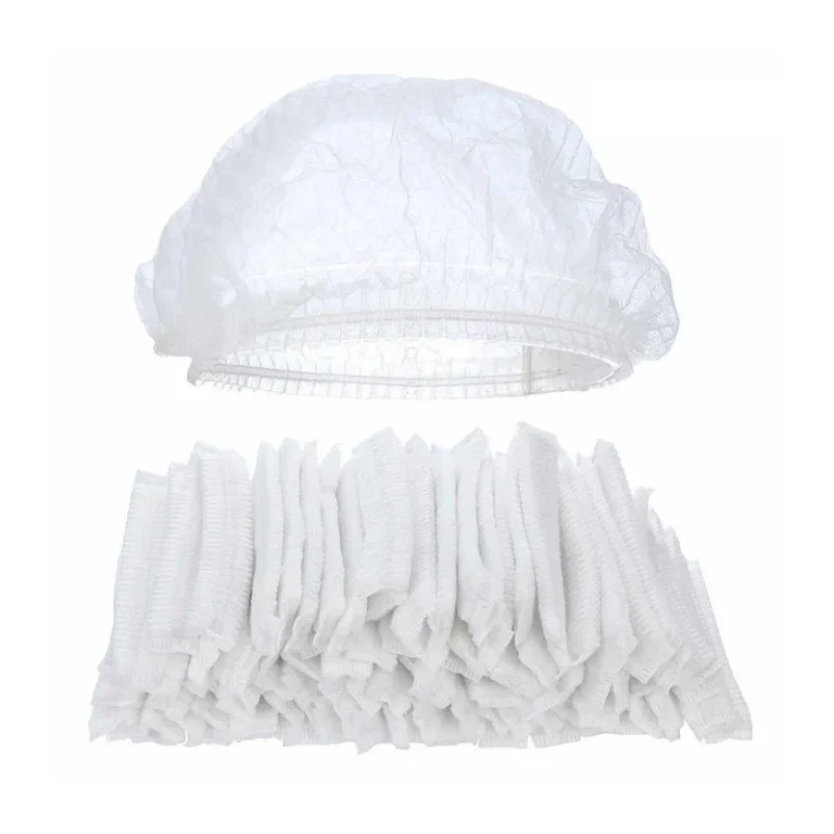Uz casnic si menaj - Bonete de Unica Folosinta , Albe , cu Margine Elastica 100 Buc / Set