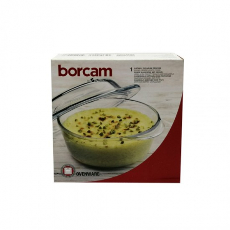 Yena - Borcam vas termorezistent rotund cu capac 0.84l 59033