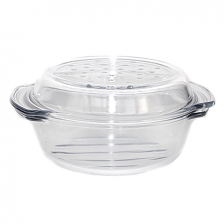 Vase si accesorii bucatarie - Borcam vas termorezistent rotund cu capac 2.1l 59103
