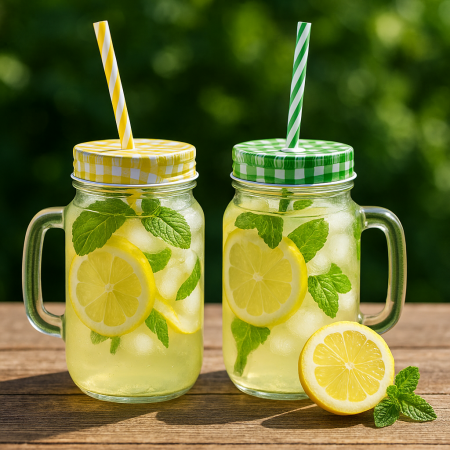 Borcan Limonadă cu Capac 500 ml – Stil Vintage și Funcționalitate pentru Băuturile Tale Răcoritoare [2]