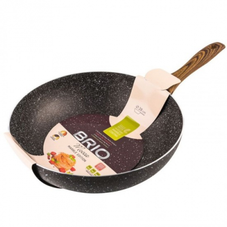 Vase si accesorii bucatarie - Brio mocca tigaie stantata wok 28cm 102894