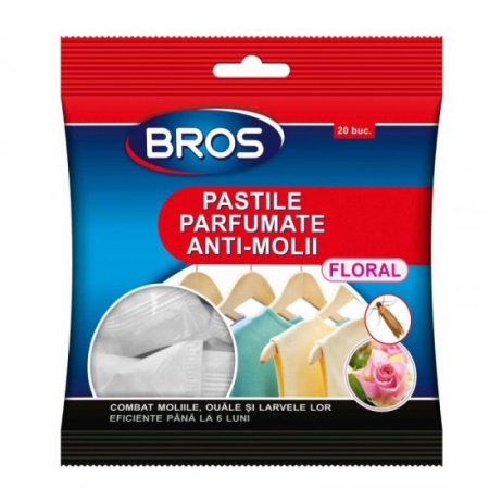 Insecticide - Bros pastile parfumate antimolii 20buc floral