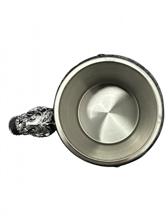 Cană de Bere Decorativă Model Leu – Inox + Rășină, 400 ml [1]