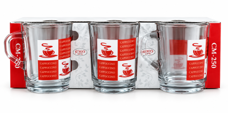 Cană din sticlă King Decor, 250 ml - 6 Buc / Set [1]