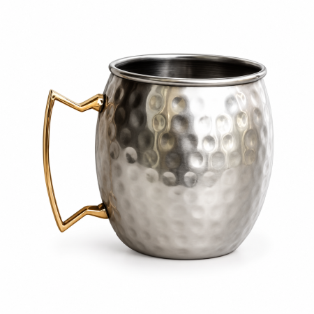 Cani - Cană/halbă din inox „Moscow Mule Mug”, cu mâner cu aspect de cupru, 600 ml